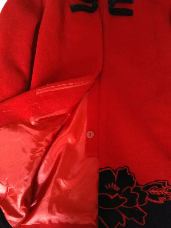 women winter coat red color wool size 20 UK - Image 2 of 4