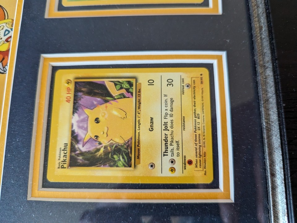 Pokemon Base Set Starters Framed Licensed Pokemon | eBay