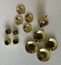 Dollhouse Miniature - Plastic - Golden Tea Set -  1:12 Scale