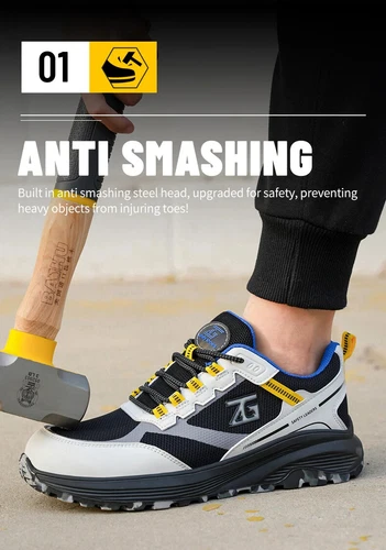 Mode Sicherheitsschuhe Männer Schutz Turnschuhe Arbeit Sneaker Stahlkappe Stiefel - Bild 13 von 26