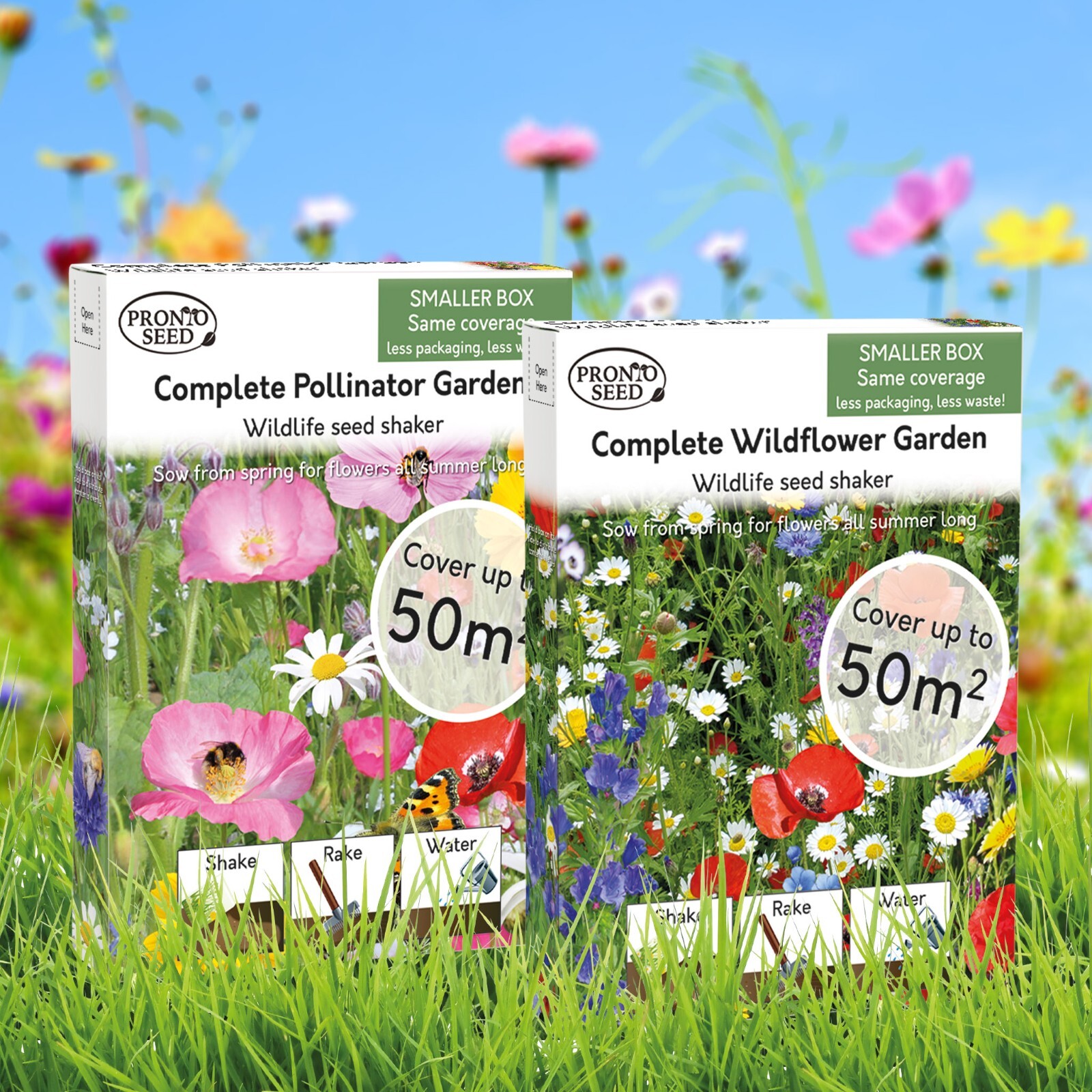 Wild Flower Seed Mix | Bee And Butterfly Attracting Wildflowers | 100m2 Coverage