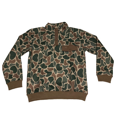 Roost Waterfowl Long Sleeve Camoflauge Jacket Youth Size L Multicolor Quilted