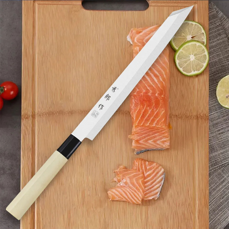 Japanese Sashimi Salmon Knife Meat Sushi Slicing Knife Chef Fish