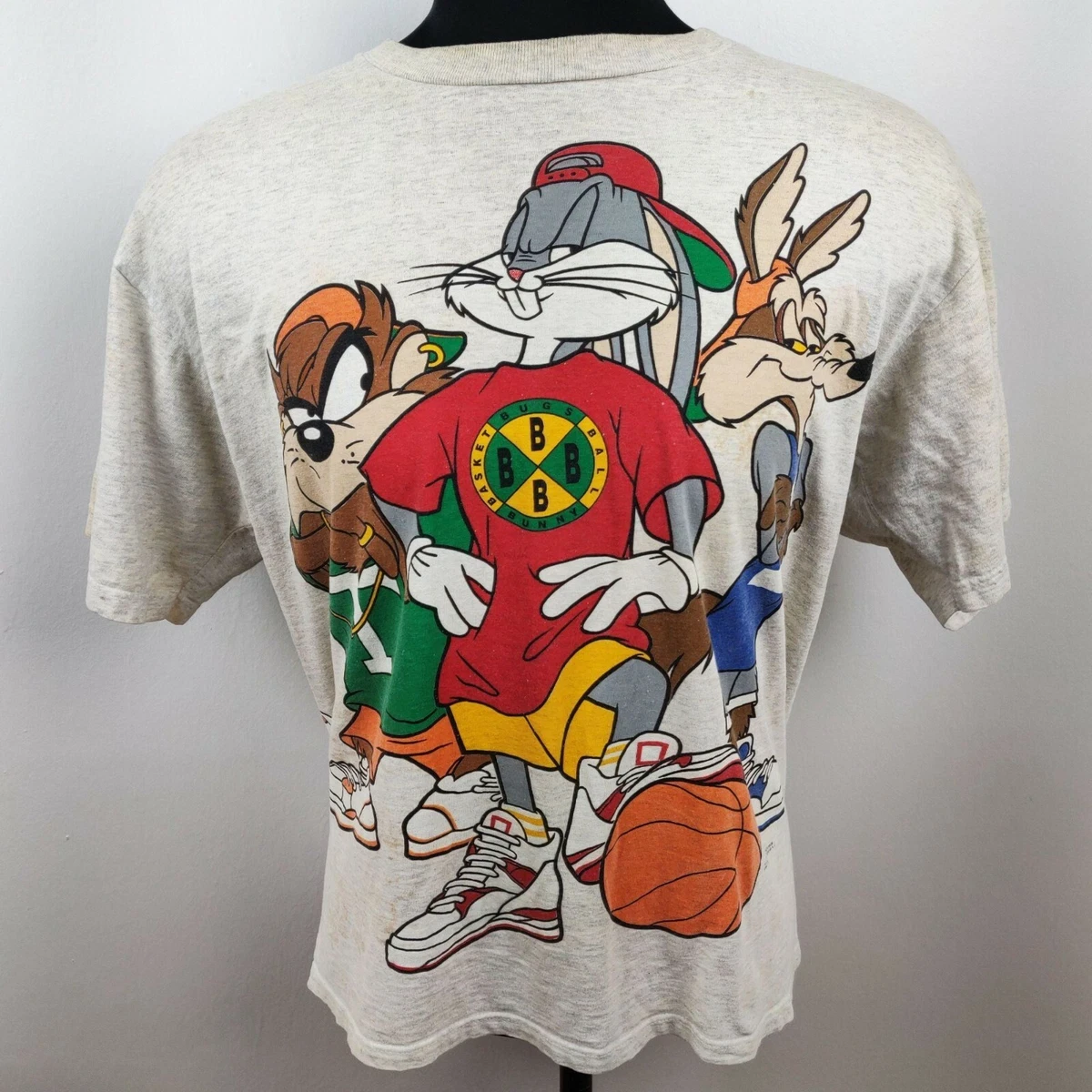 Vintage 1990s Loony Tunes T-Shirt Front & Back Graphic Bugs Bunny Taz Cayote XL