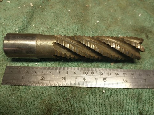 BRUBAKER COBALT 1 1/4 O.D. 4" LOC ROUGHING HSS END MILL 6 FL LD-6.780  1.25  A1