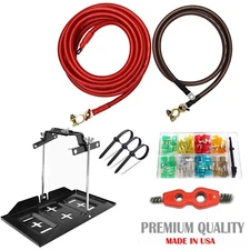 Battery Relocation Kit, # 2 AWG Cable, Top Post 20 FT RED/ 5 FT BLACK (GROUP 24)