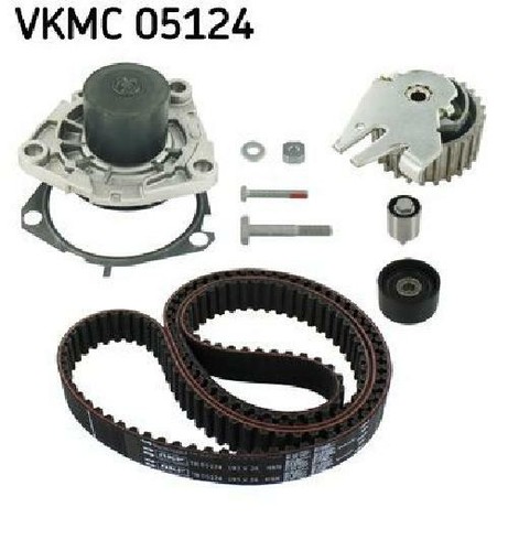 Original SKF Bomba de Agua + Kit Correa Distribución Vkmc 05124 para Opel Saab