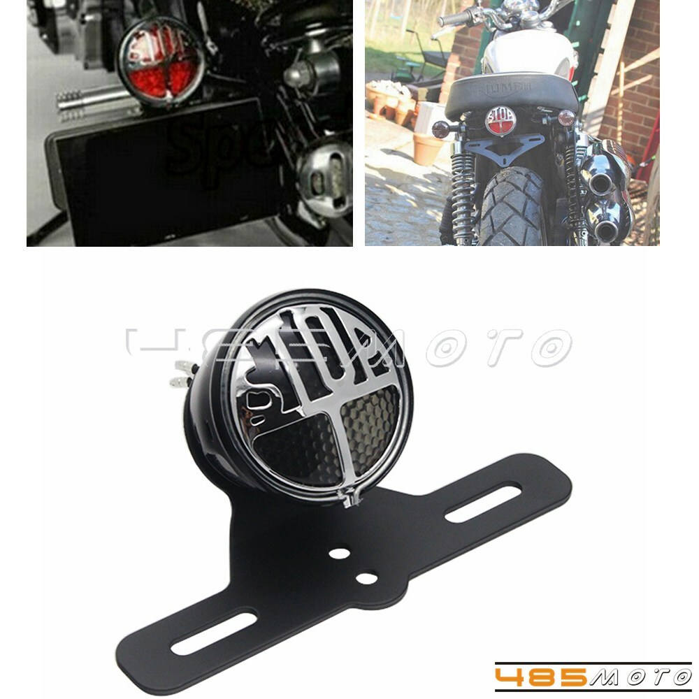 Motorcycle "Stop" Vintage Tail Light Rear Lamp Brake Light For Harley Choppers