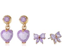 Betsey Johnson Now And Heart Duo Stud Earrings $35 on sale Betsey Johnson Now And Heart Duo Stud Earrings $35 on sale