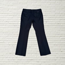 Y2K PRADA Black Cotton Trouser Pant Back Logo Size XL