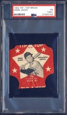 1952 Tip Top Bread Labels Eddie Joost PSA 1 MC