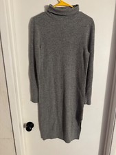 Women "All Saints" gray,ribbed mock turtleneck,long sleeves sweater dress.Size M