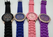 Geneva Women s Watches Silicone Bands Bundle