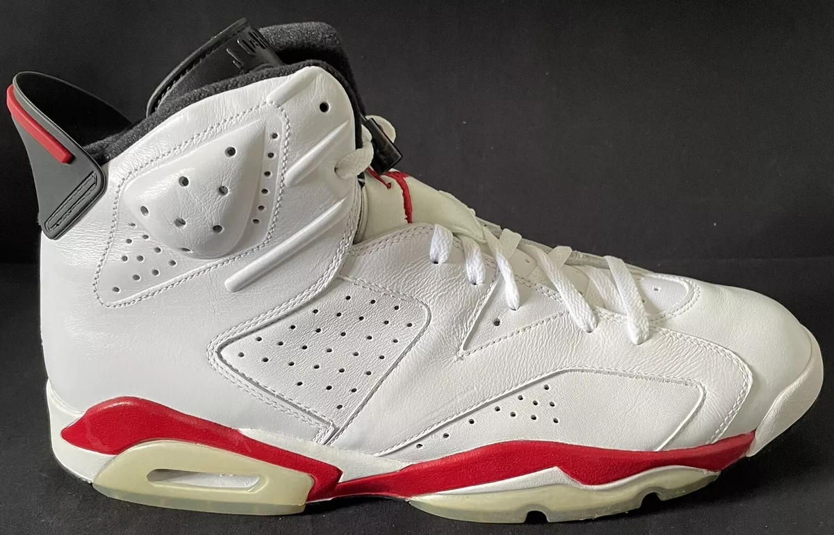 2010 Nike Air Jordan 6 VI Retro Bulls White Red Size 14 DS New OG Box 384664 102