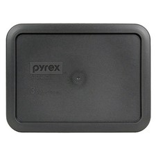 Pyrex 7210-PC Rectangle 3 Cup Charcoal Grey Storage Lid Cover New for Glass Dish