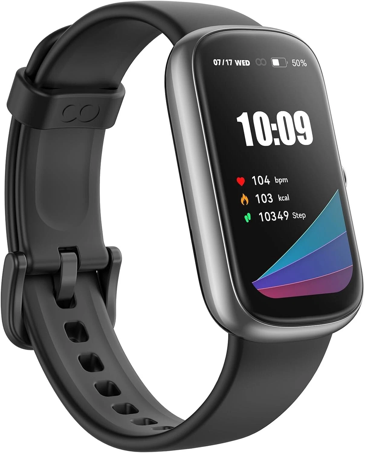 Anyloop Health Fitness Tracker for Men Women Heart Rate/SpO2/Sleep Monitor Black