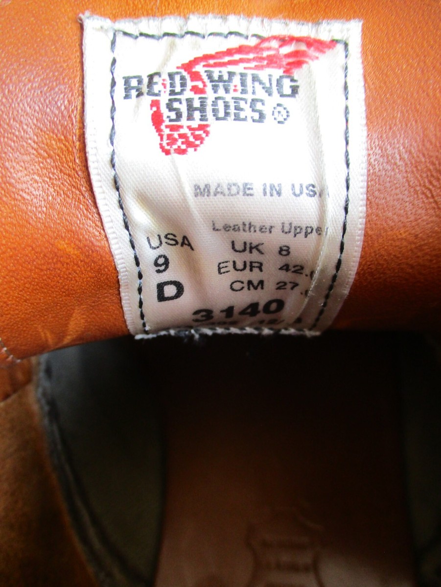 Red Wing Heritage 3140 Men's Work Chukka Boot Leather brown sz 9 D