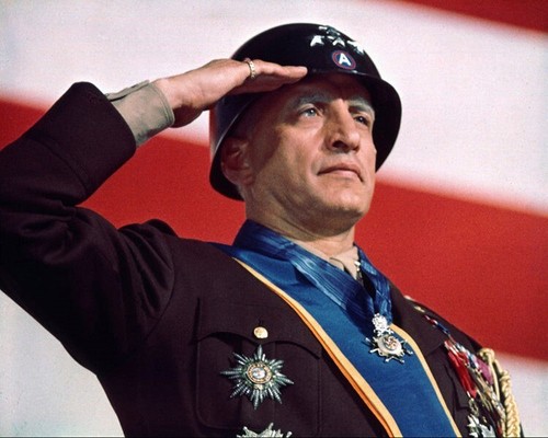George C. Scott Patton ikonisches Porträt allgemeine Begrüßung lebendige Farbe 8x10 Foto