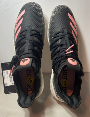 Adidas Adizero grail stick Baseball Cleats Black/ White/ Pink EH2367 Men Size 13