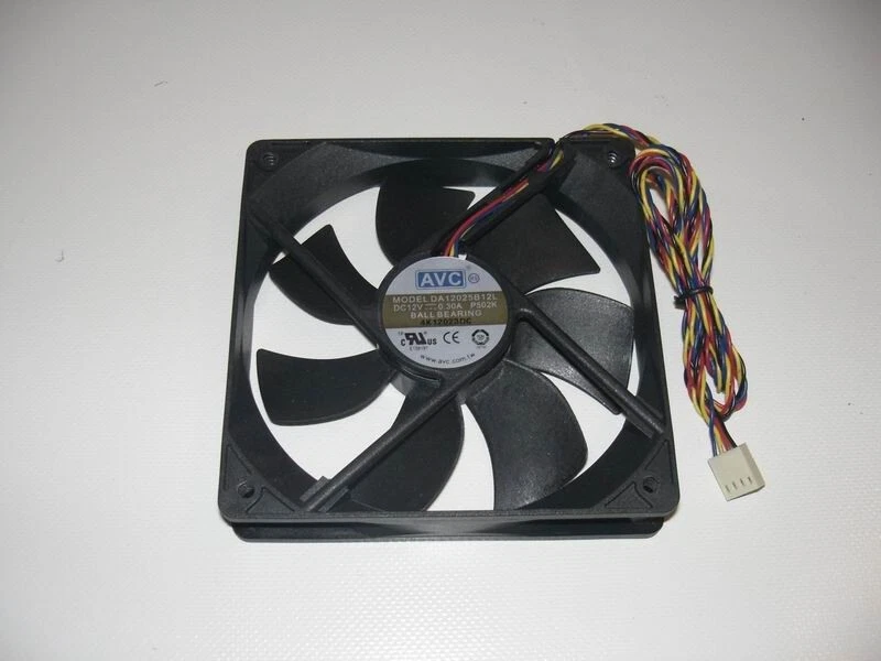 10x AVC Gehäuselüfter DA12025B12L, 120mm, 4-pin PWM Stecker - Bild 2 von 3