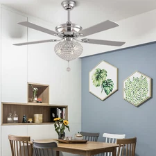 Ceiling Fans with Lights and Remote, 52 Inch Large Airflow Indoor Ceiling Fans w