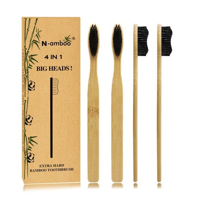 Super Hard Toothbrush Bamboo Toothbrush Large Brush Head Manual Toothbrsuh Hard 