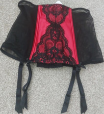 ann summers Charlotte Red Black Suspender Belt Size 8