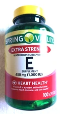 Spring Valley Vitamin E- 1000 iu Softgels 100ct Extra Strength