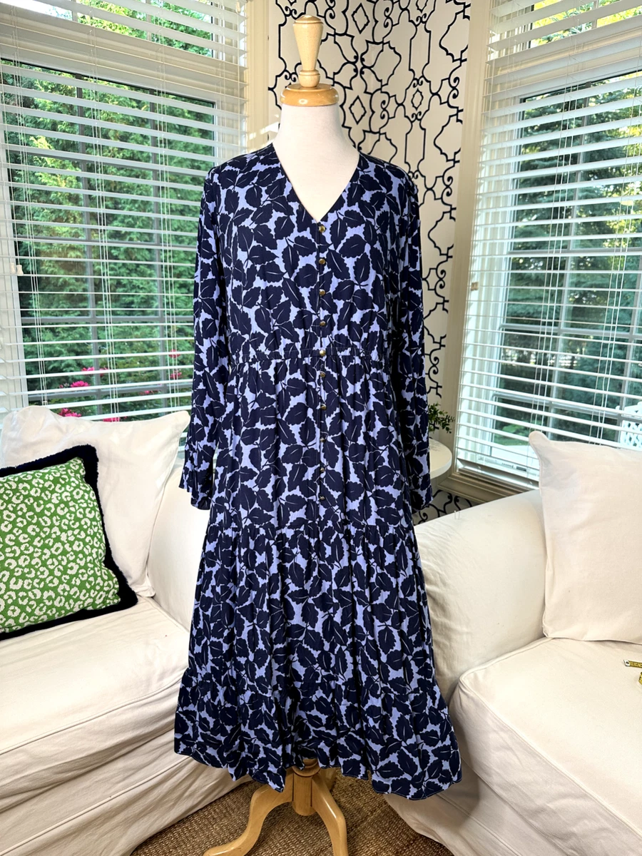 Leaf print midi dress cheap
