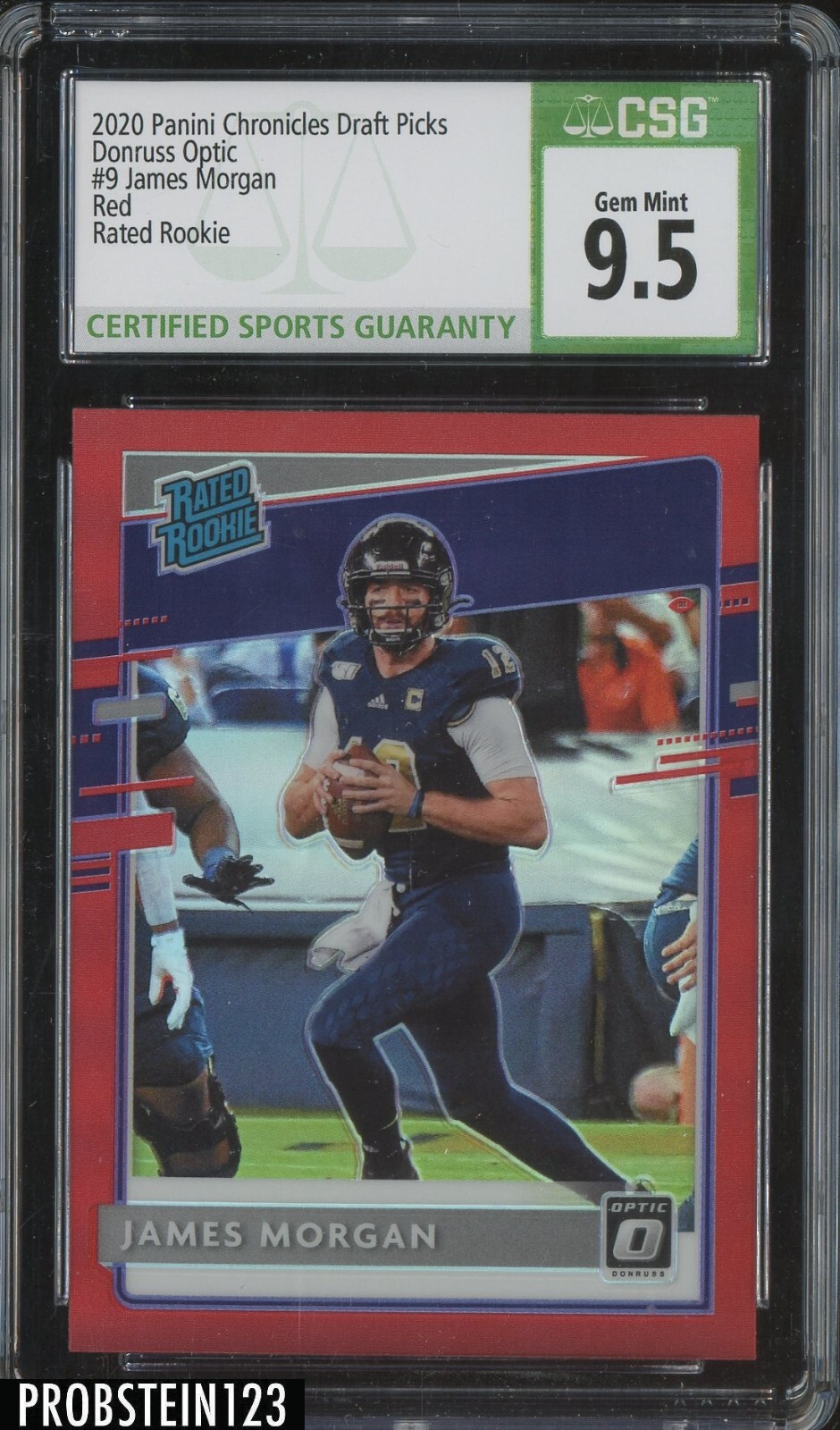 James Morgan Panini Chronicles Draft Picks Donruss Optic Rated Rookies #9 Red