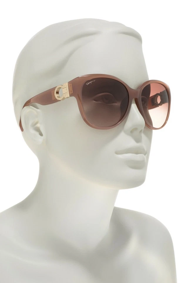 Gafas de sol Salvatore Ferragamo SF851SRK redondo ópalo rosa/cristales/marco dorado Foto 2 de 4