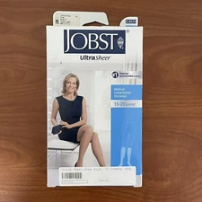JOBST UltraSheer Closed Toe Compression Stockings 15-20 mmHg BLACK Sz S #119421