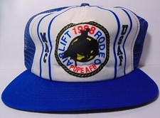 New Vintage 1988 MAC USAF POPE AFB RODEO SNAPBACK TRUCKER HAT CAP MADE IN USA