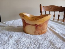 Hand Turned/Crafted Wooden Box Elder Bowl With Live Edge - New