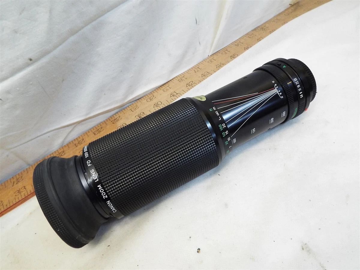 Vintage Canon 100-300mm FD Zoom SLR Camera Lens F/5.6 Telephoto