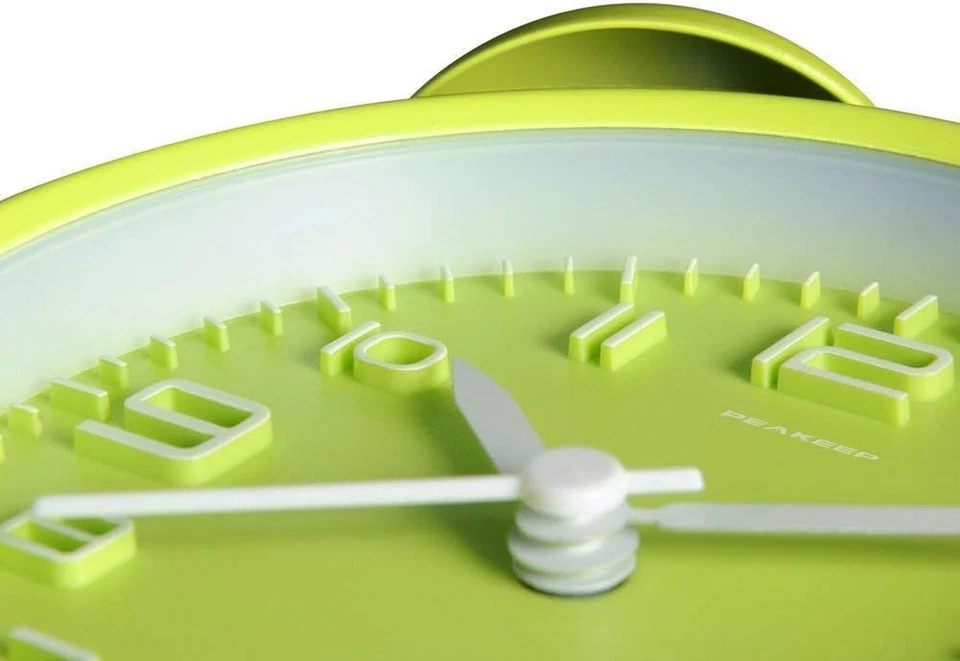 Reloj despertador fuerte de campana doble de 4 pulgadas para durmientes pesados, a batería Old Fas Foto 3 de 4