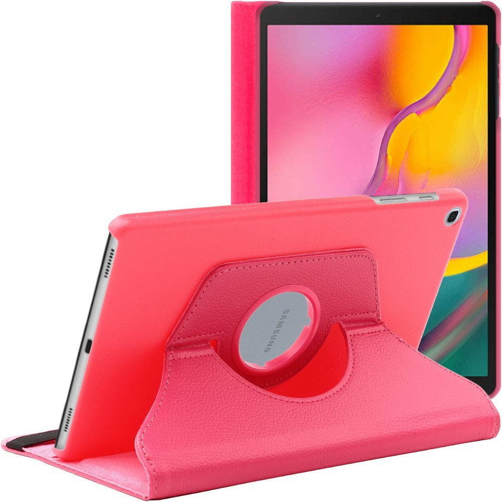 Etui tablette Samsung Tab A 10.1 2019 rose pour visionnage mains libres en voyage