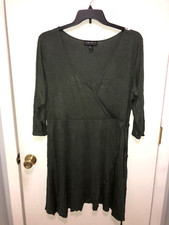 Forever 21 Plus Size Womens 3X Wrap Dress 3/4 Sleeve Rayon Blend