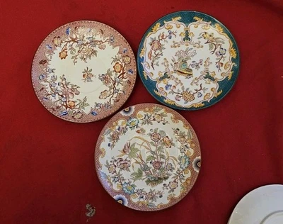 SARREGUEMINES DECOR MINTON 3 SOUS TASSE EN PORCELAINE XIXème N°219 248 et 216 - Photo 1/4