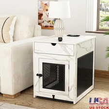 Durable Chew-Proof Dog Crate W/ Easy Clean Tray Fast Charger Soft Cushion New