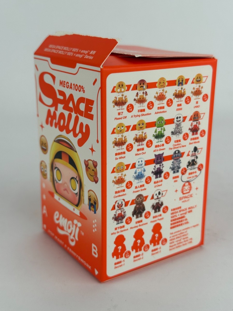 POP MART 100% Mega Space Molly x Emoji Series Confirmed Figure