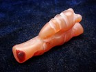 Old Nephrite Jade Stone Carved HongShan Culture Ancient Bug On Branch #11202507 — photo 4