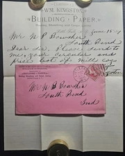 Kingston Building Paper Advertising Letterhead Little Falls NY Duplex 1891
