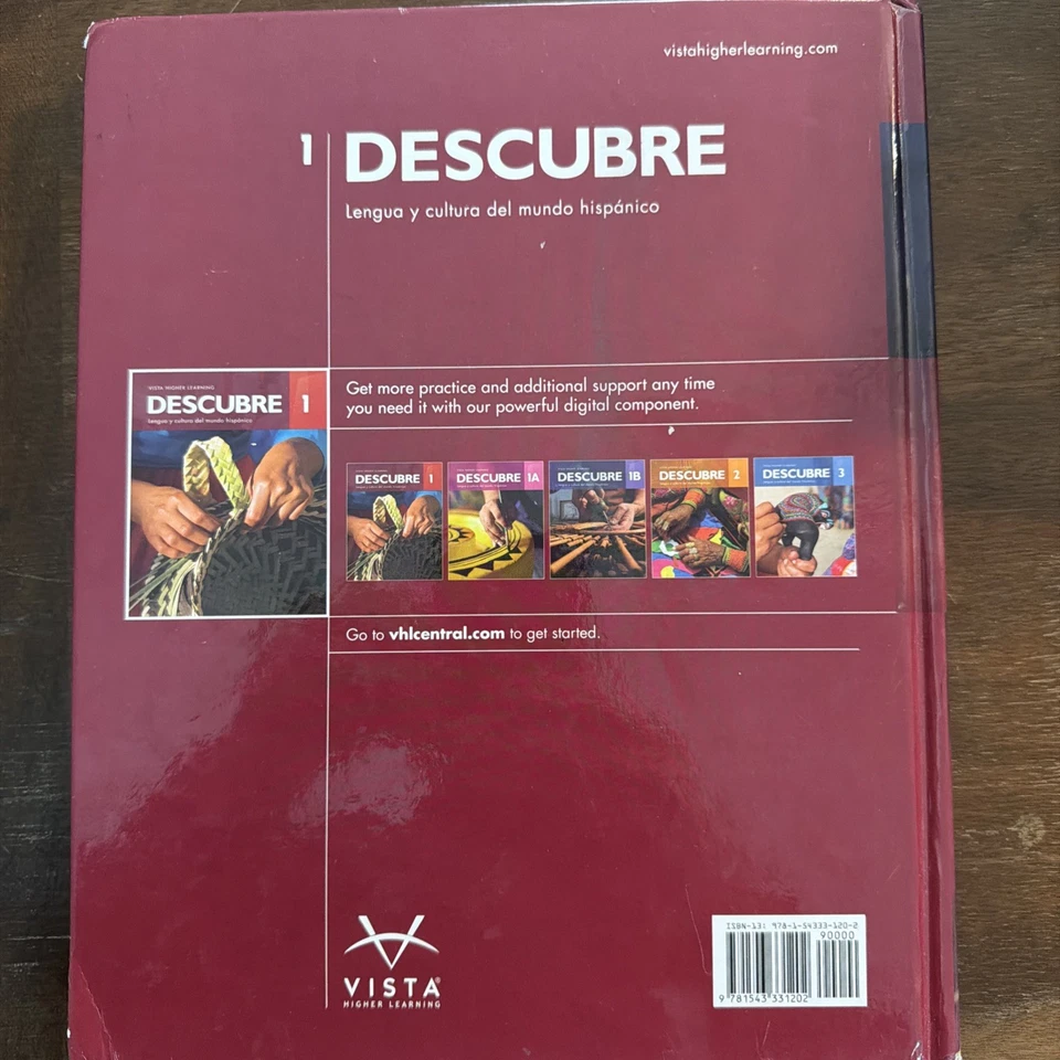 Descubre 1 Student Edition - Hardcover, by VHL - Very Good h - Image 2 of 2