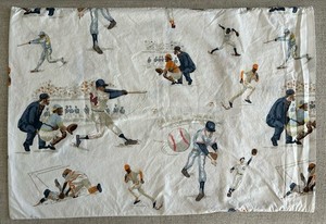 Pottery Barn Kids Standard Pillow Case Baseball