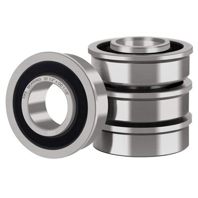 XiKe 4 Pack Flanged Ball Bearings 1/2'' x Wheel ID x OD 1-1/8'' 
