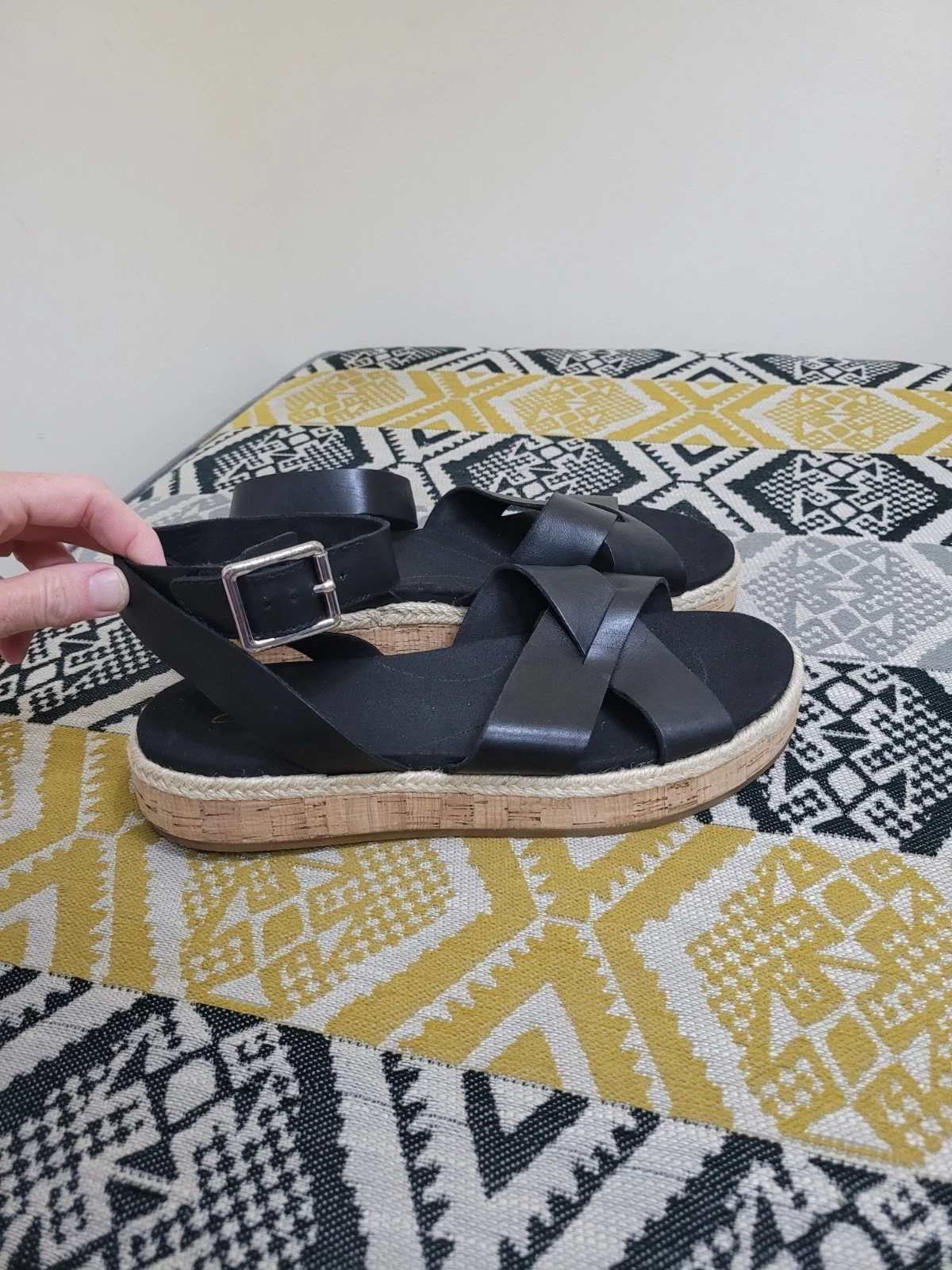 Sandali piatti Clarks Botanic Poppy 2 parti espadrillas in pelle misura 7 5 EU 41 5