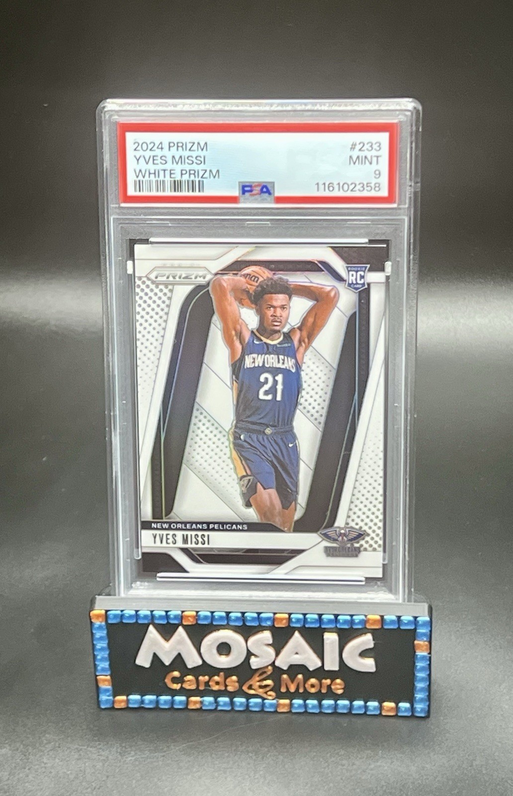 2024 PANINI PRIZM WHITE PRIZM #233 YVES MISSI ROOKIE RC SP /175 PSA 9 MINT PELS