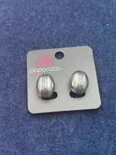 Paparazzi Silver Tone Clip Earrings 