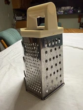 6 Sided Stainless Steel Box Grater / Shredder / Slicer – 9" Tall